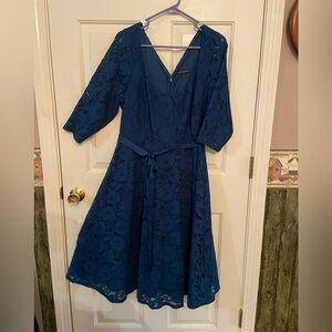 Lane Bryant Dark Teal Lace Dress